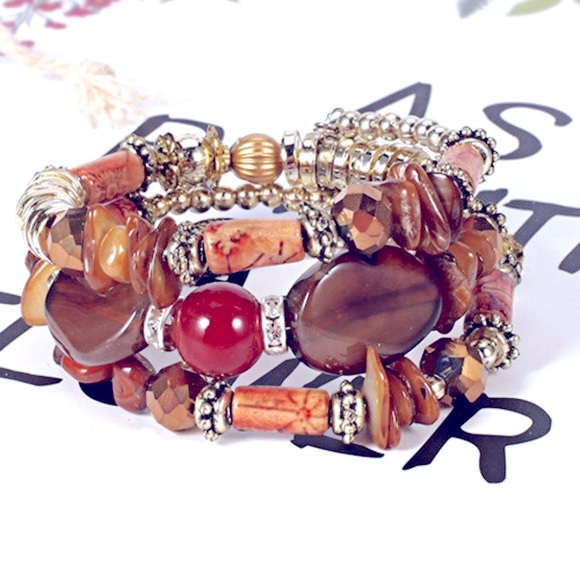 Beaded Design twist Bracelet - Picture 1 of 4